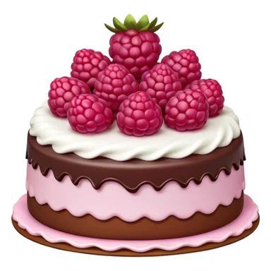 Isolated detaile illustration incredibly adorable modern raspberry torte doll figurine sticker