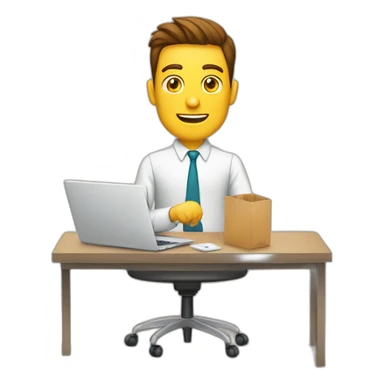 homem moreno que trabalha com e-commerce sticker