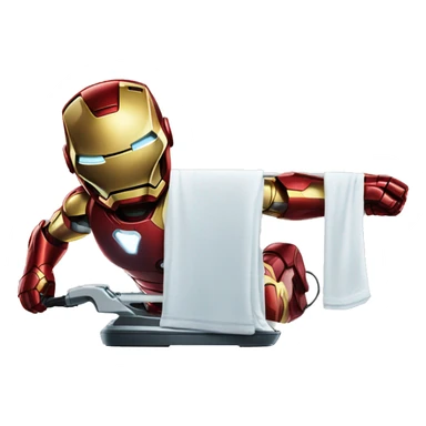 ironman ironing clothes sticker