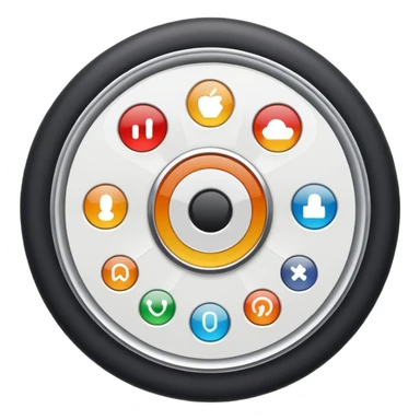 Genrate for me a settings wheel like an iphone sticker