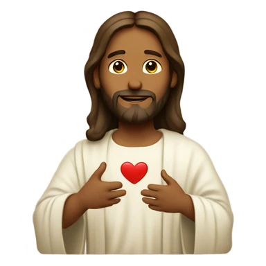 Jesus showing love sticker