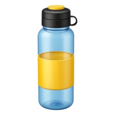 a black and yellow gym bottle sticker