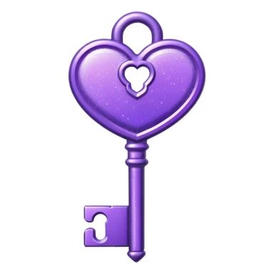 glitter purple key of castle sticker