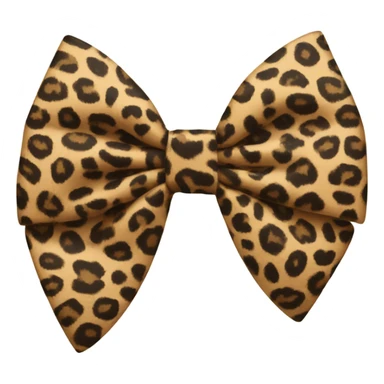 leopard print bow sticker