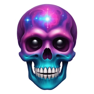 Cosmic galactic skull sticker