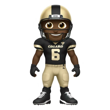 Spider-Man wearing a university of Colorado football uniform sticker