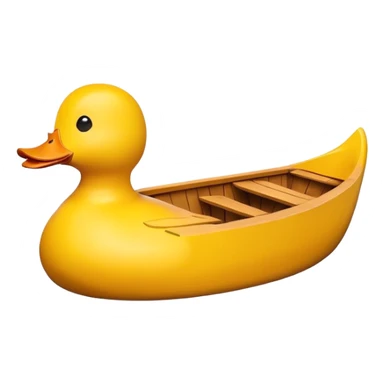Duck shaped boat sticker