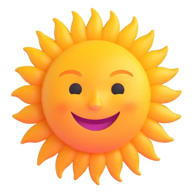 smiling sun sticker