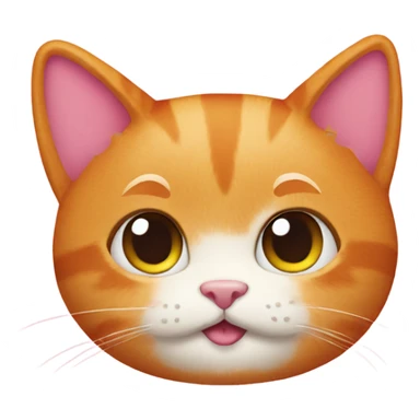 Ginger cat with cute pink bow sticker