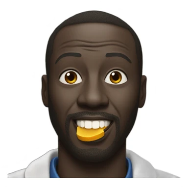 Omar Sy eat frite sticker