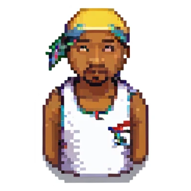 Репер 2Pac, no background sticker