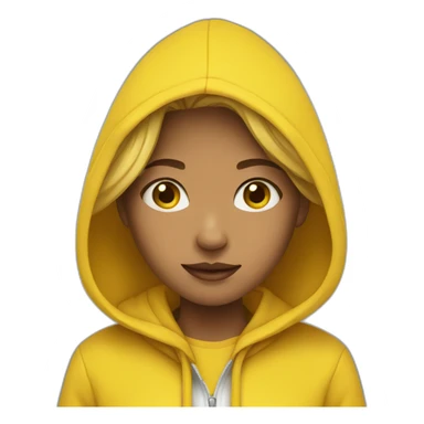 Girl in yellow hoodie sticker