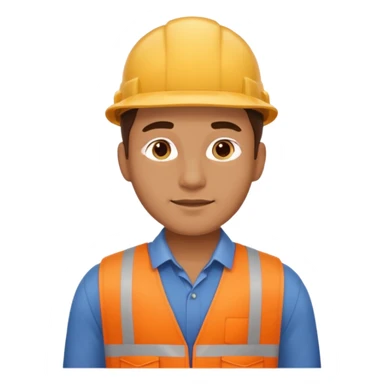 man character in work clothes sticker