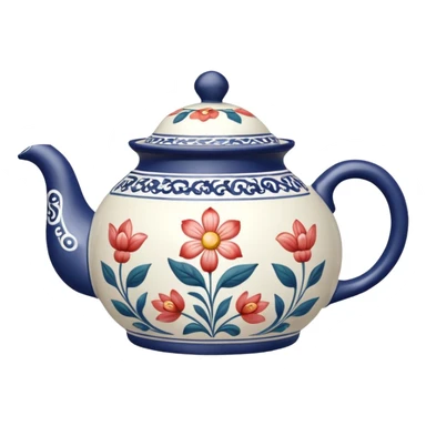 teapot with design on it sticker