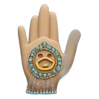 hand namaste with beads sticker