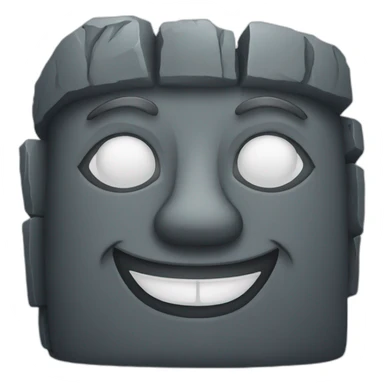 moai stone smiling sticker