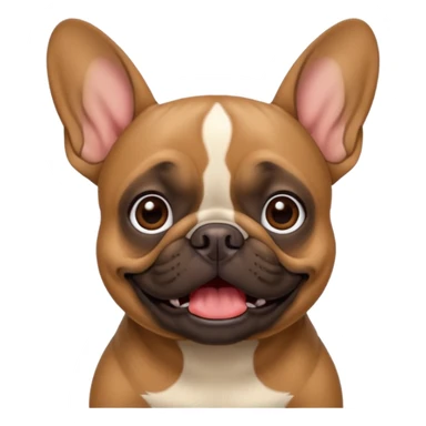  Brown french bulldog fawn black singing sticker
