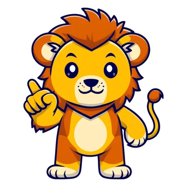 lion showing middle finger sticker