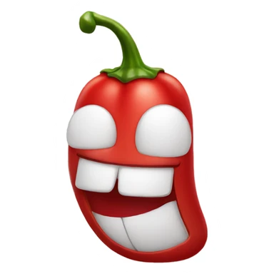 red chili pepper cute smiling sticker