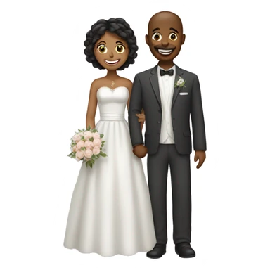 happy married couple sticker