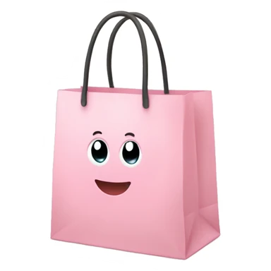 Light pink cute shopping bag sticker