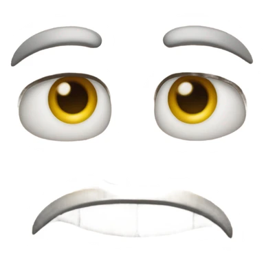 scary eyes, happy smile,  sticker