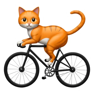 Eine Katze auf einem rennrad von vorne sticker