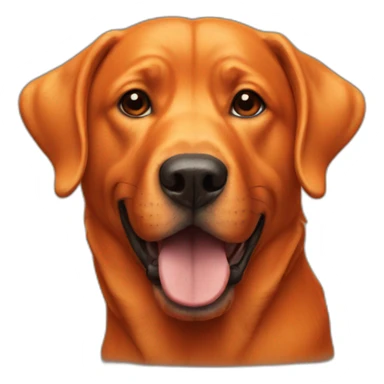 full orange dog head sticker