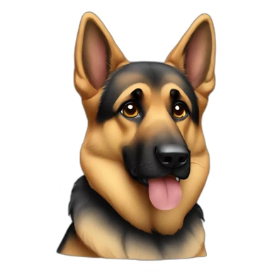 german sheperd sad face sticker