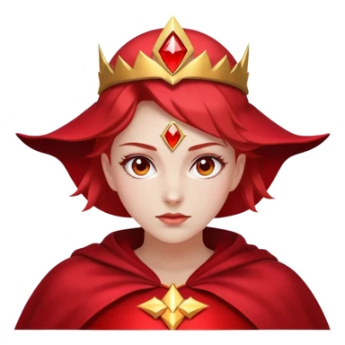 woman with red magic energy powers wearing red headpiece and cape sticker
