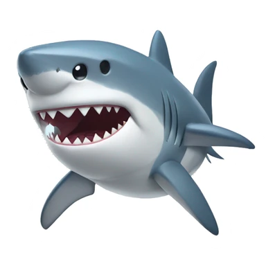 shark standing on two feet wearing a tutu sticker