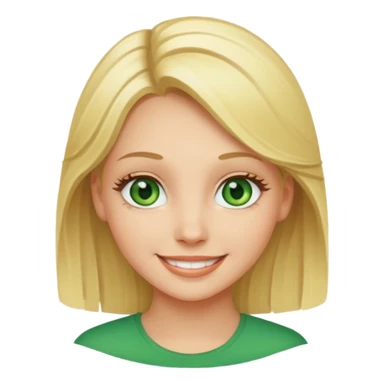 Una ragazza bionda con occhi verdi  sticker