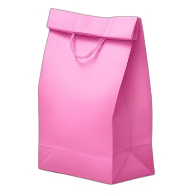 pink paper bag sticker
