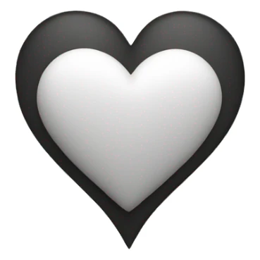 White Heart with an Dot under it sticker