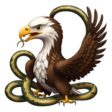 fight between a eagle and snake facing eagle   sticker