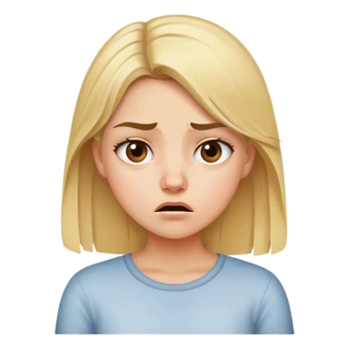 Blonde girl irritated  sticker