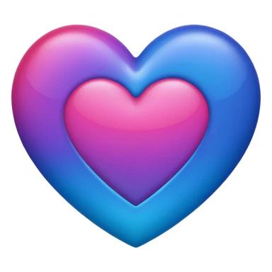 heart with bisexual pride colors sticker
