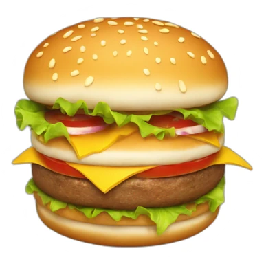 Hamburger want to say something sticker