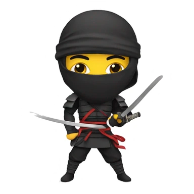 Ninja with a catana sticker