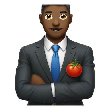 Tomatoes in a suit sticker