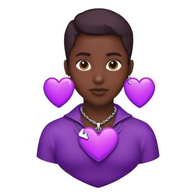 corazon lila sticker