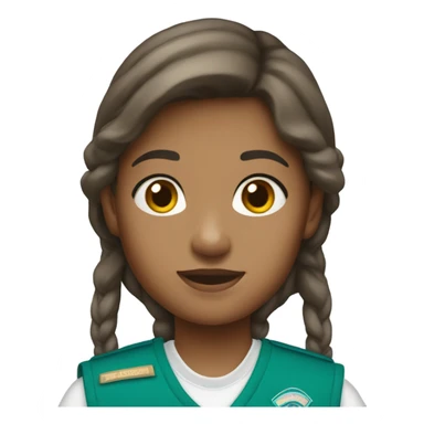 Girl Scout cadette in a blue vest sticker