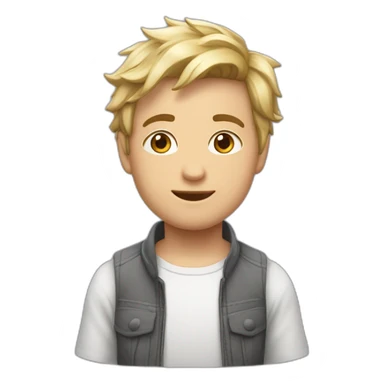 Jeune garçon blanc avec cheveux châtains  sticker