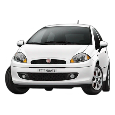 Fiat grande punto blanche sticker