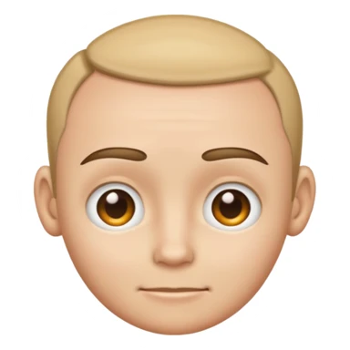 emoji of only the forehead area of a human face, cropped between eyebrows and hairline, simple cartoon style sticker
