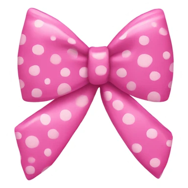 pink bow with spots sticker