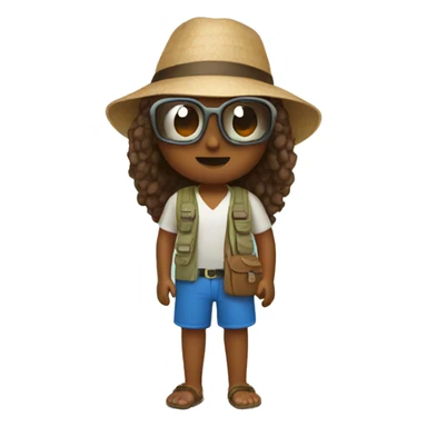 Tourist on beach island sticker