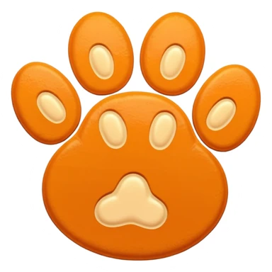 a light orange pawprint sticker