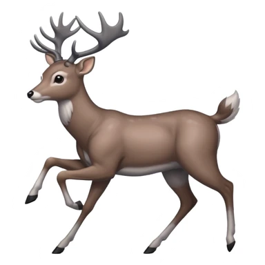 running gray dear sticker