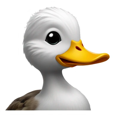 Young duck for classified board, red style sticker